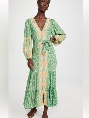 Spell Madame Peacock Dress - Emerald XS